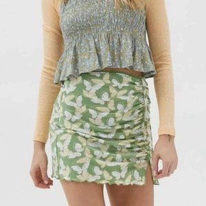 Urban Outfitters Green Butterfly Mini Skirt